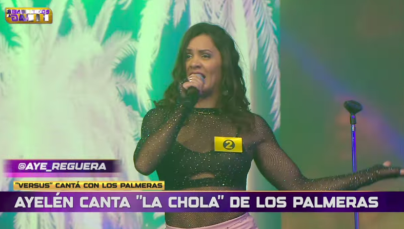  La pringlense Ayelén Reguera cantó con “Los Palmeras