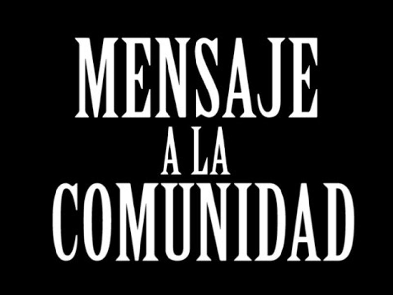 CARTA A LA COMUNIDAD DEL CIUDADANO PRINGLENSE QUE FUE EL PRIMER CASO CONFIRMADO DE COVID-19 