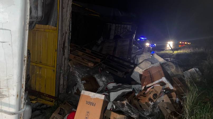  Ruta 51: Habilitan el tránsito en la zona de Frapal luego del vuelco de un camión
