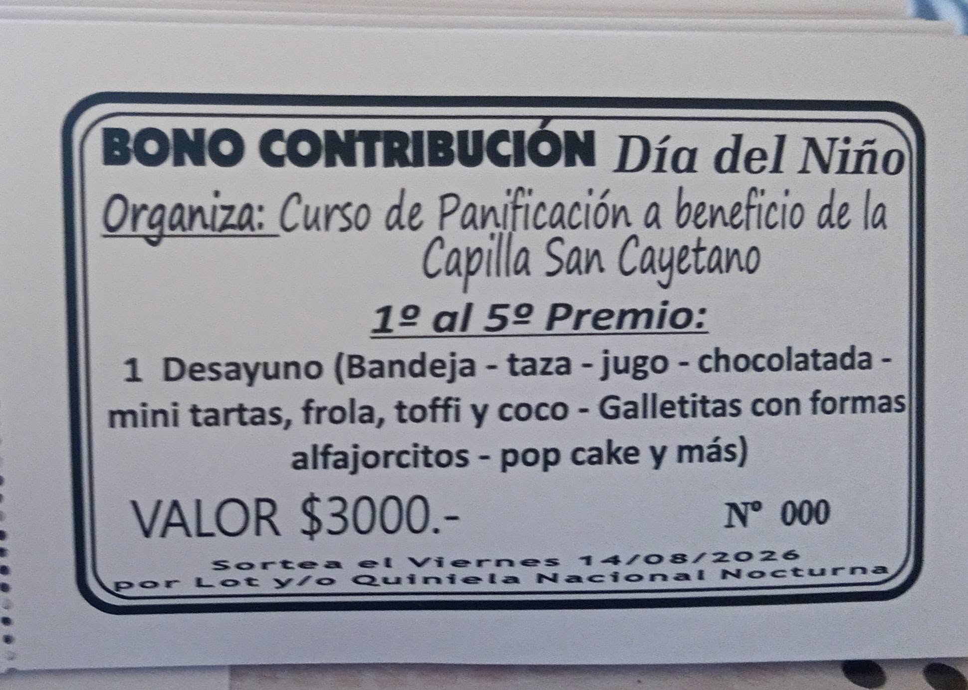 Bono contribución día del niño