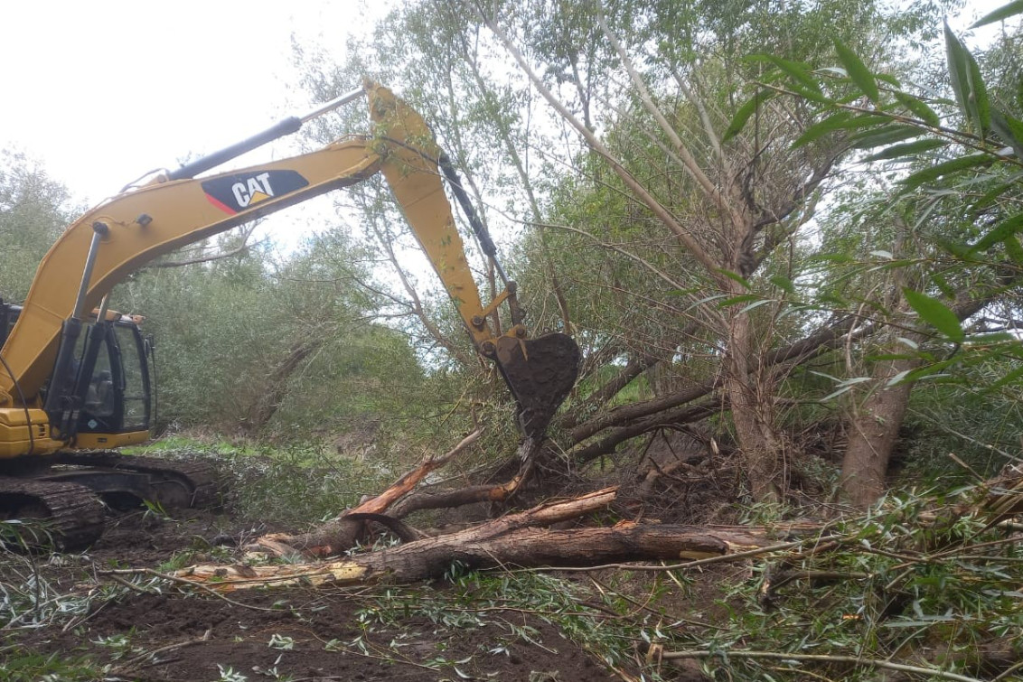  Se realizaron tareas de limpieza en el arroyo Pillahuincó