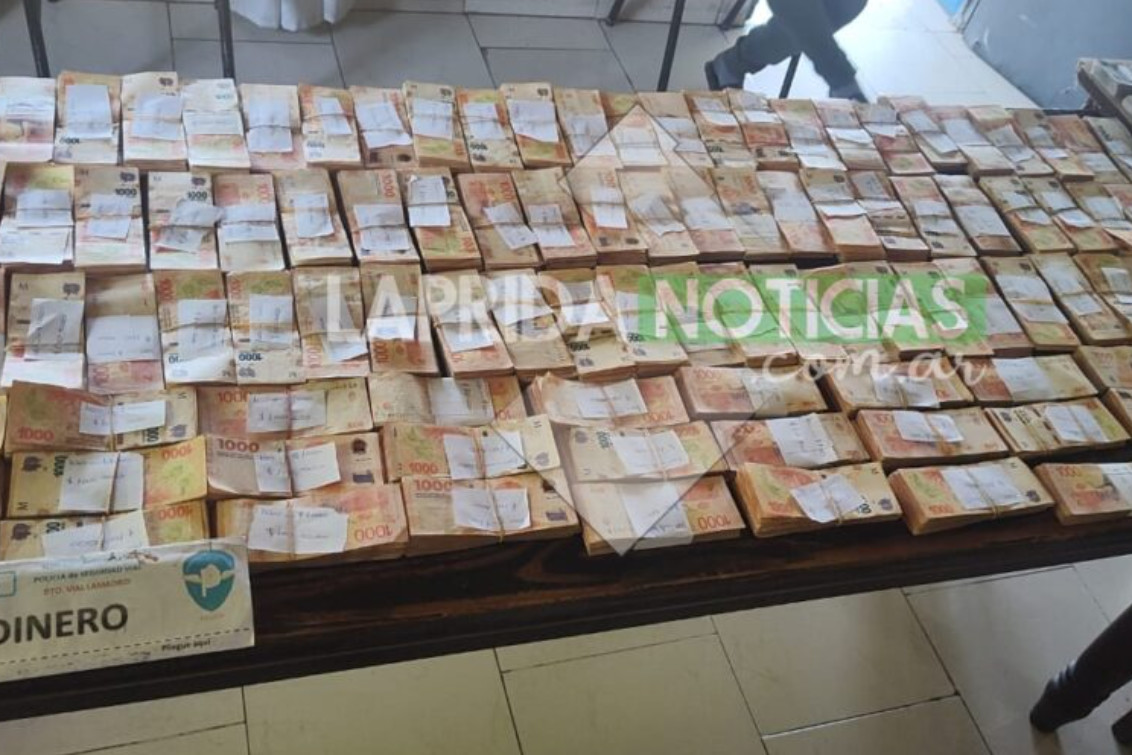 Secuestran casi 34 millones de pesos en operativo vial en la rotonda Lamadrid – Laprida