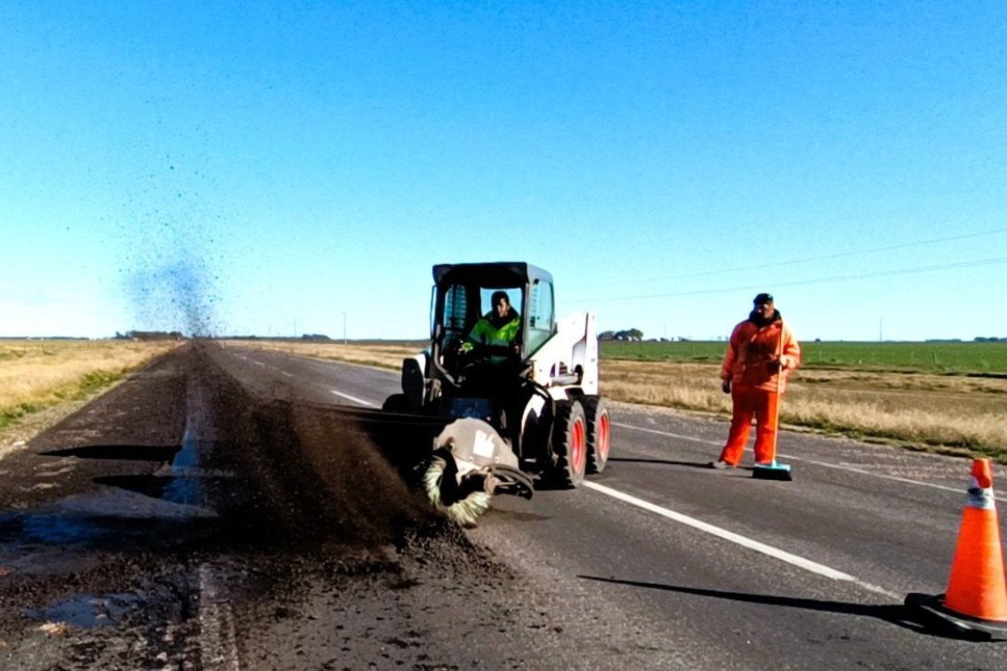  Paran obras en Ruta 3 entre Dorrego y Chaves por falta de pago