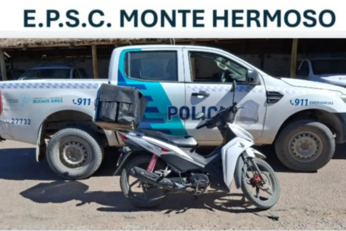 Monte Hermoso: Robó una moto estacionada y terminó aprehendido