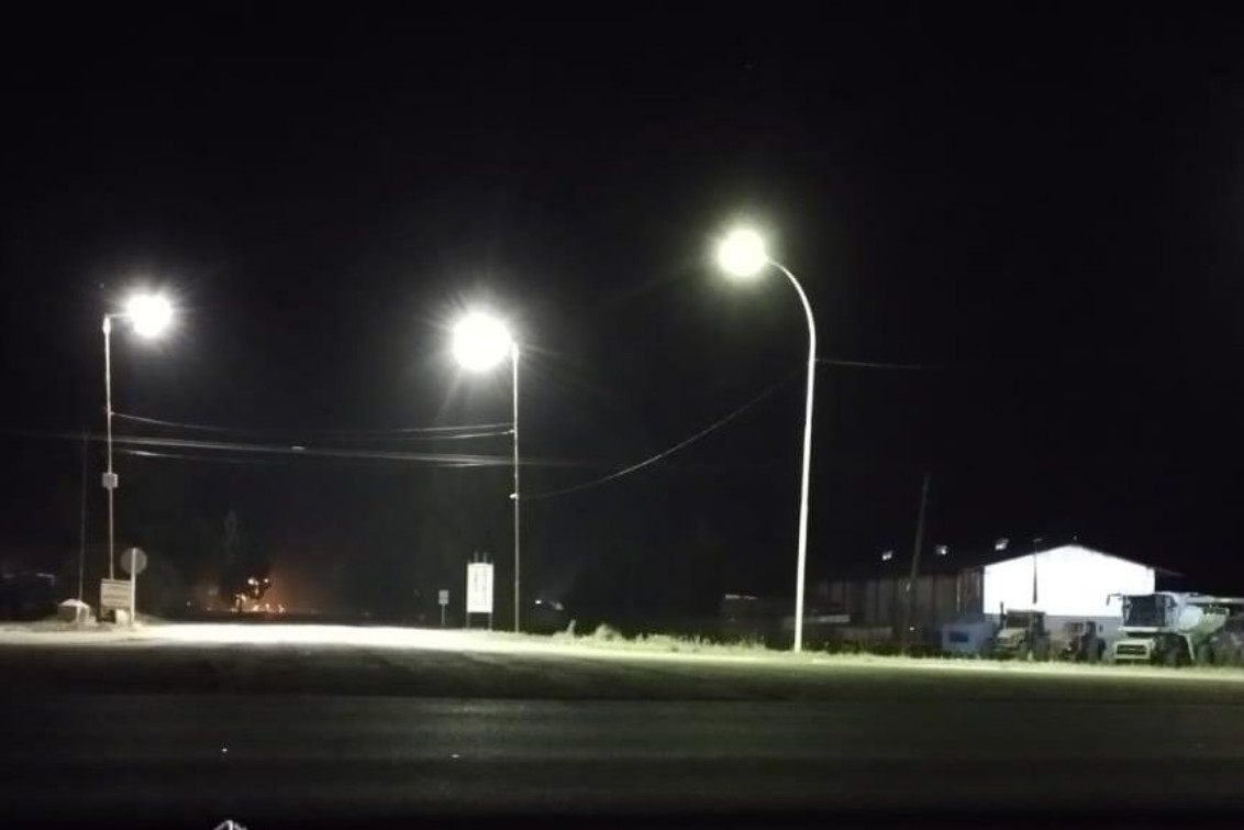 Instalaron luces LED en el cruce de Ruta 51 y Boulevard 68