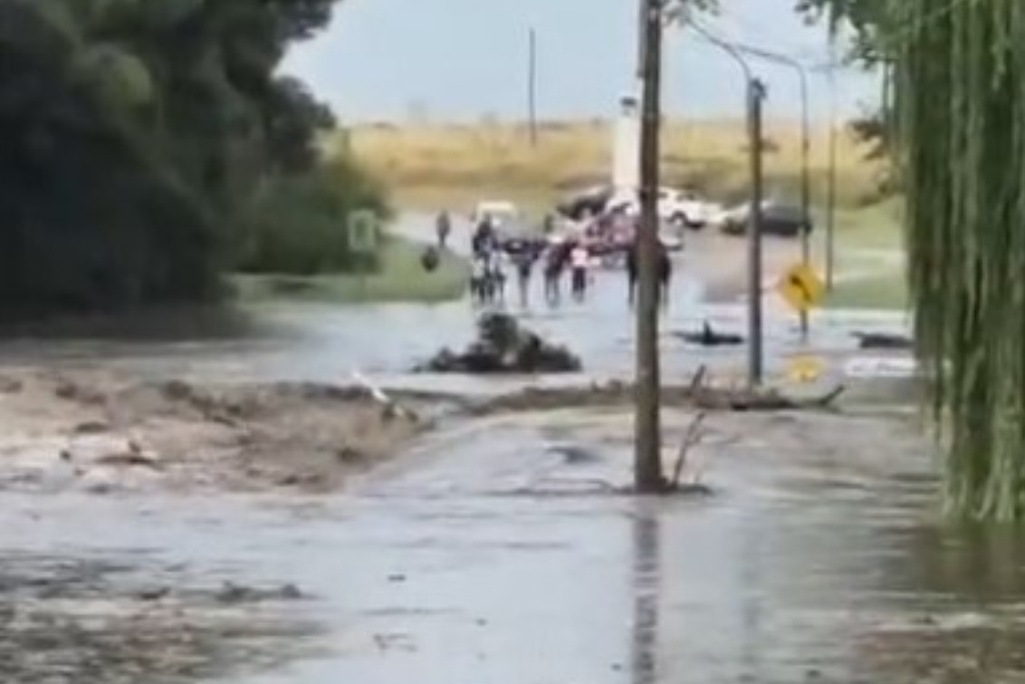 Más de 100 mm en pocas horas anegaron el Valle del Sauce Grande