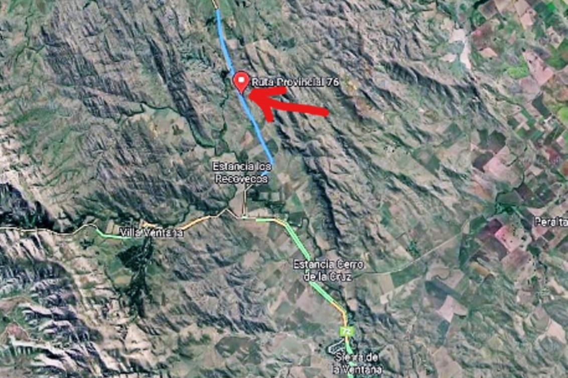 Una pareja de turistas fue asaltada  sobre la ruta 76 a unos 15 kms de Sierra de la Ventana