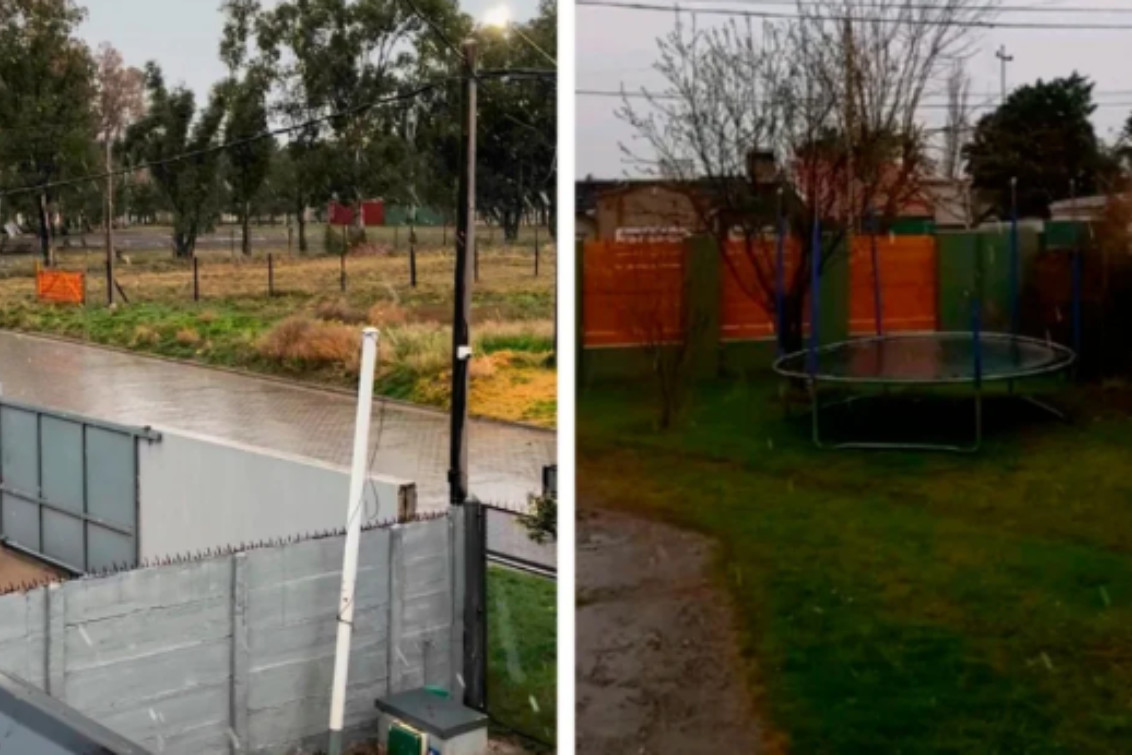 Después de siete años, otra vez nieve en Bahía Blanca