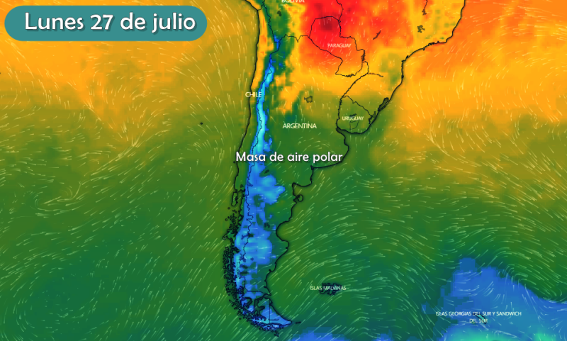 Se viene el segundo ingreso de aire patagónico
