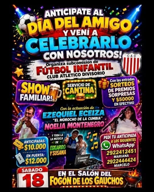 Divisorio organiza un gran show familiar para afrontar los crecientes costos del fútbol infantil
