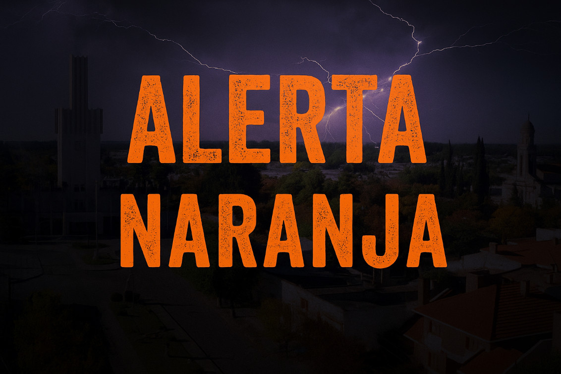 Alerta naranja por tormentas para este jueves 