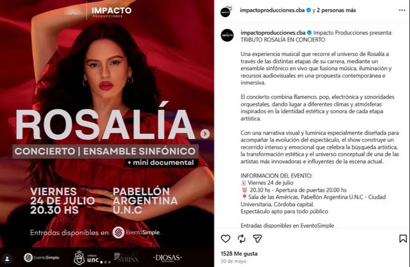  Cancelaron un evento de Rosalía en Córdoba tras la polémica por su postura antiargentina