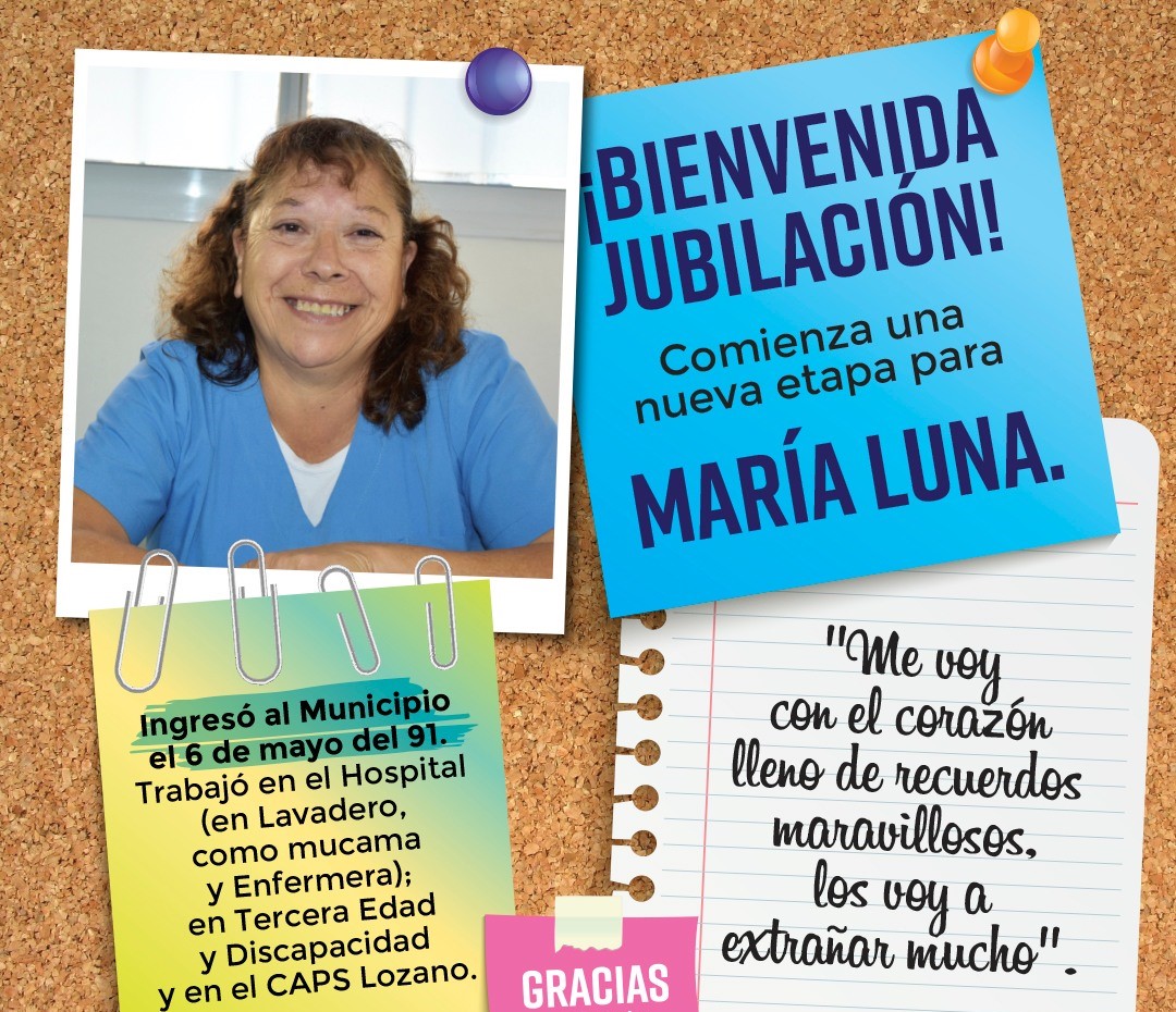  María Luna inicia su jubilación tras una extensa trayectoria en el ámbito municipal