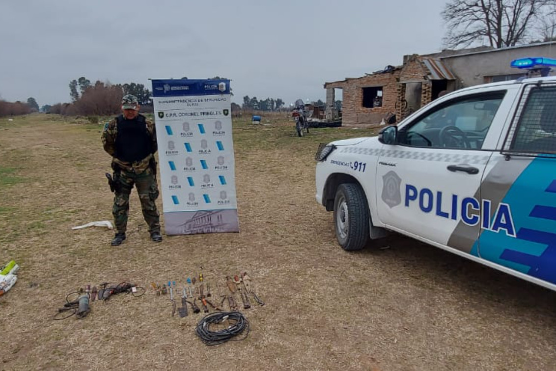 El Comando de Prevención Rural Coronel Pringles secuestró gran cantidad de Herramientas 