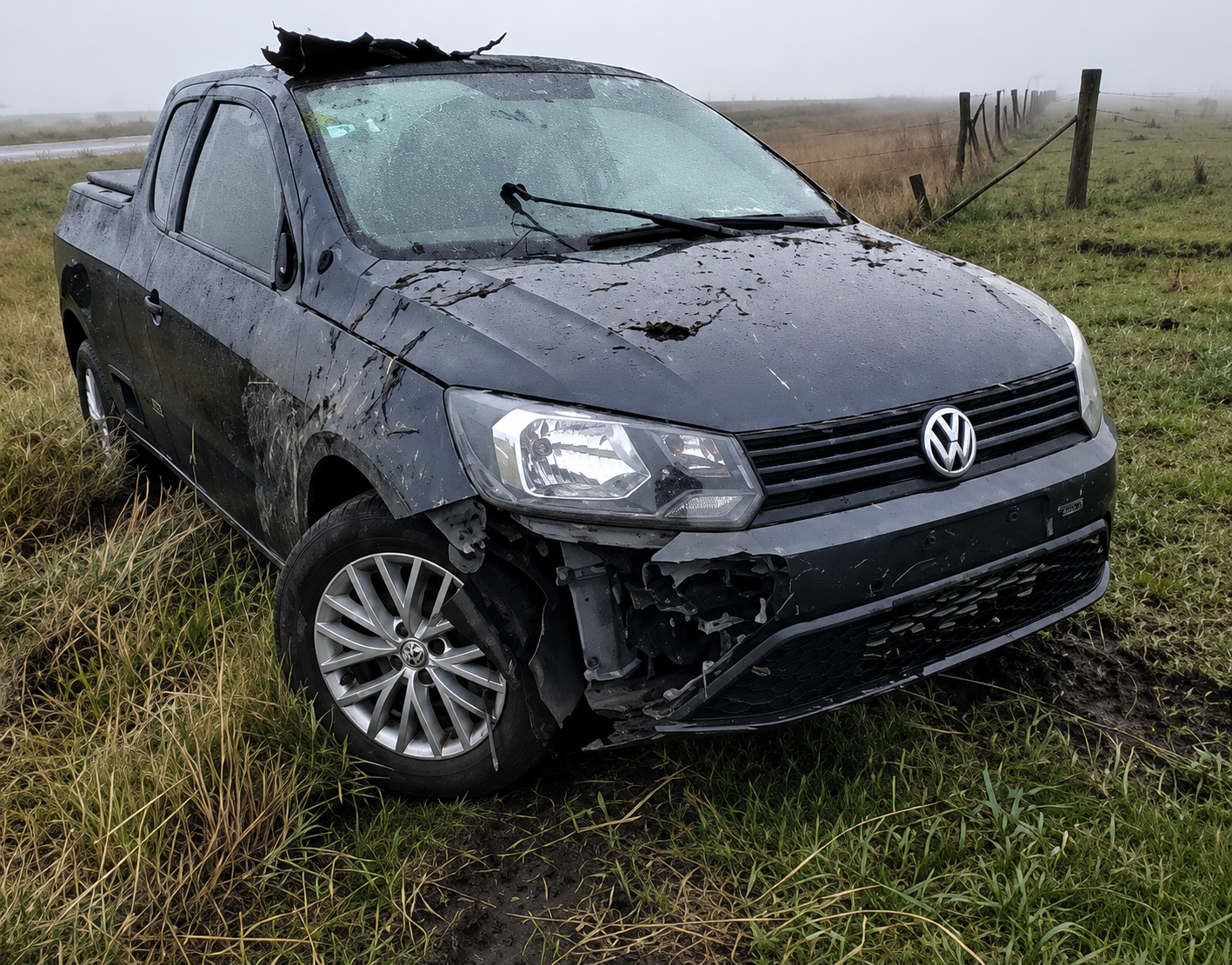 Accidente de una camioneta en la Ruta 85: el conductor resultó ileso