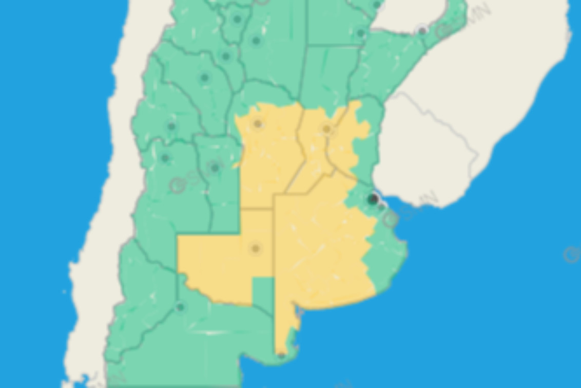  Emiten una alerta amarilla por tormentas para este sábado en Bahía y gran parte de la Provincia