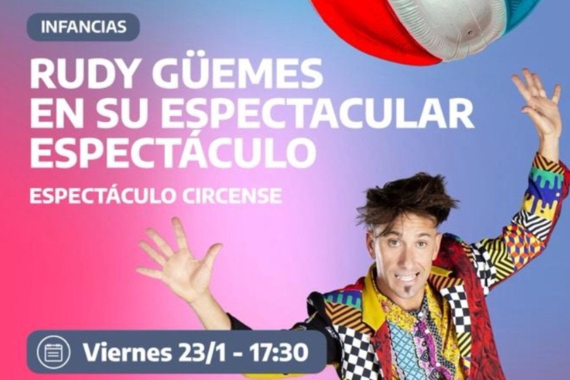 ESPECTÁCULO CIRCENSE GRATUITO PARA INFANCIAS EN CORONEL PRINGLES