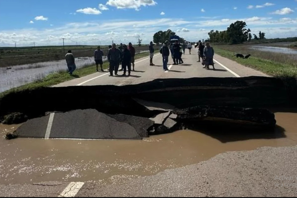 Colapsó la ruta 3 sur, en el kilómetro 711