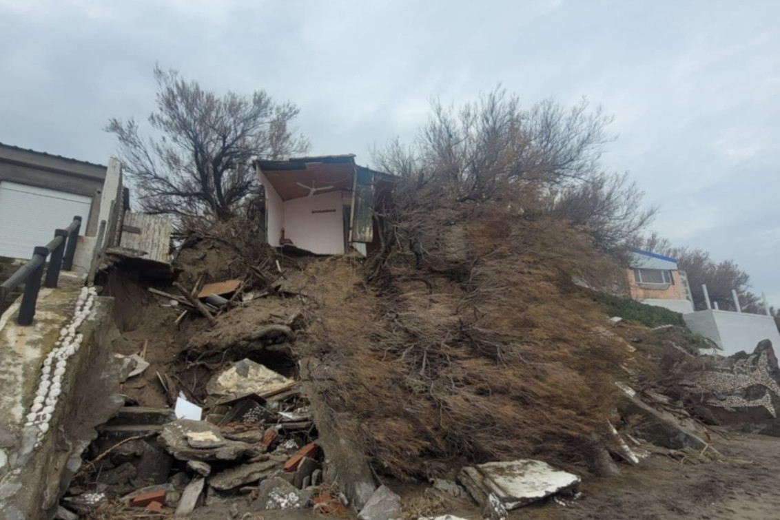 Así quedaron las casas de Monte Hermoso golpeadas por la última sudestada