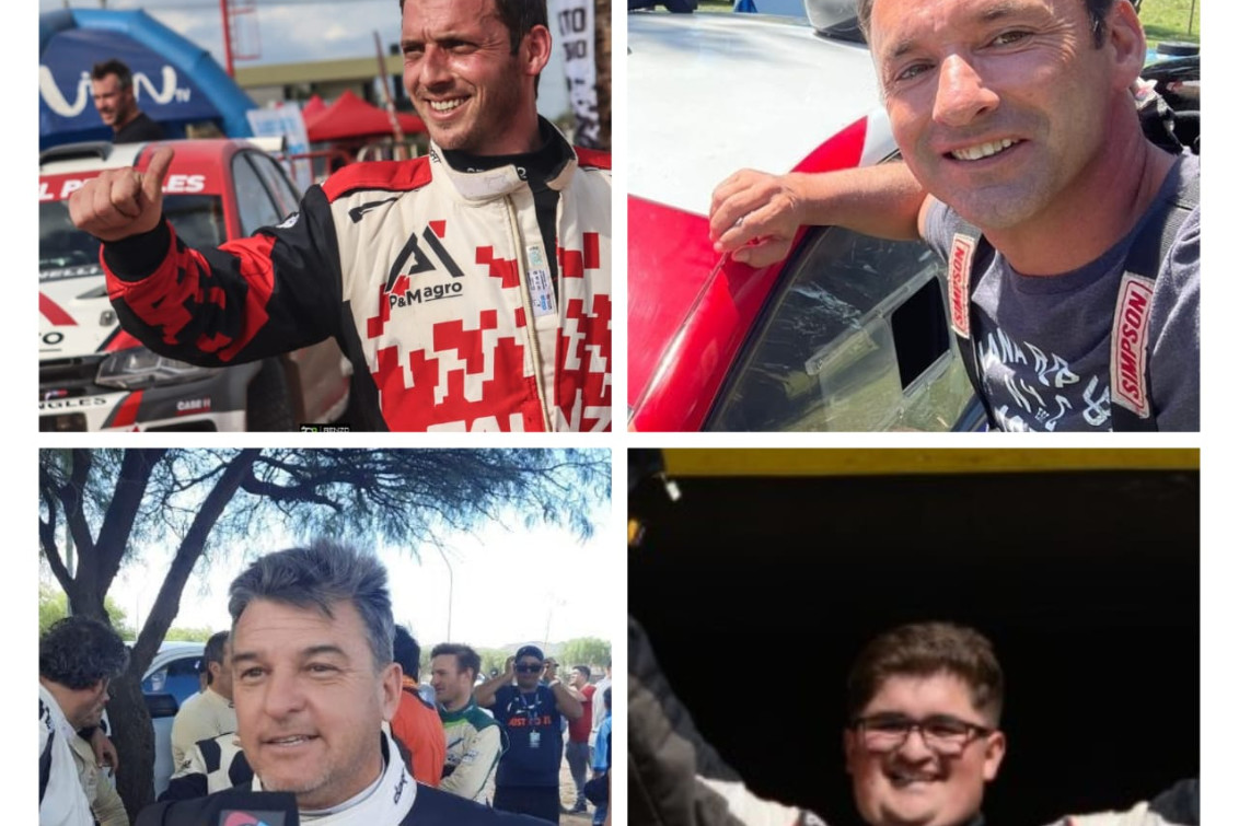 Los pilotos pringlenses Galduroz, Domínguez, Menéndez y Bernasconi estarán en el Rally de San Luis