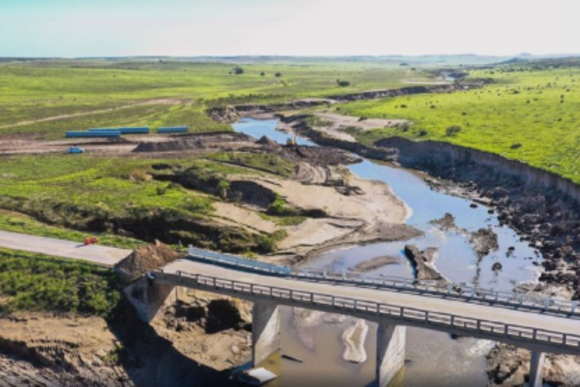  Ruta 35: tras el colapso de un puente, trabajan en un desvío