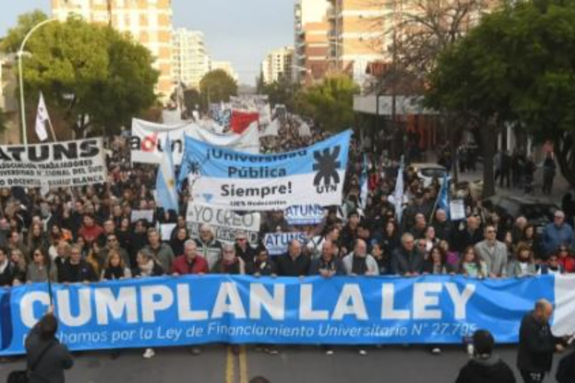  Marcha Universitaria: miles de bahienses se movilizaron para que se cumpla con el Financiamiento