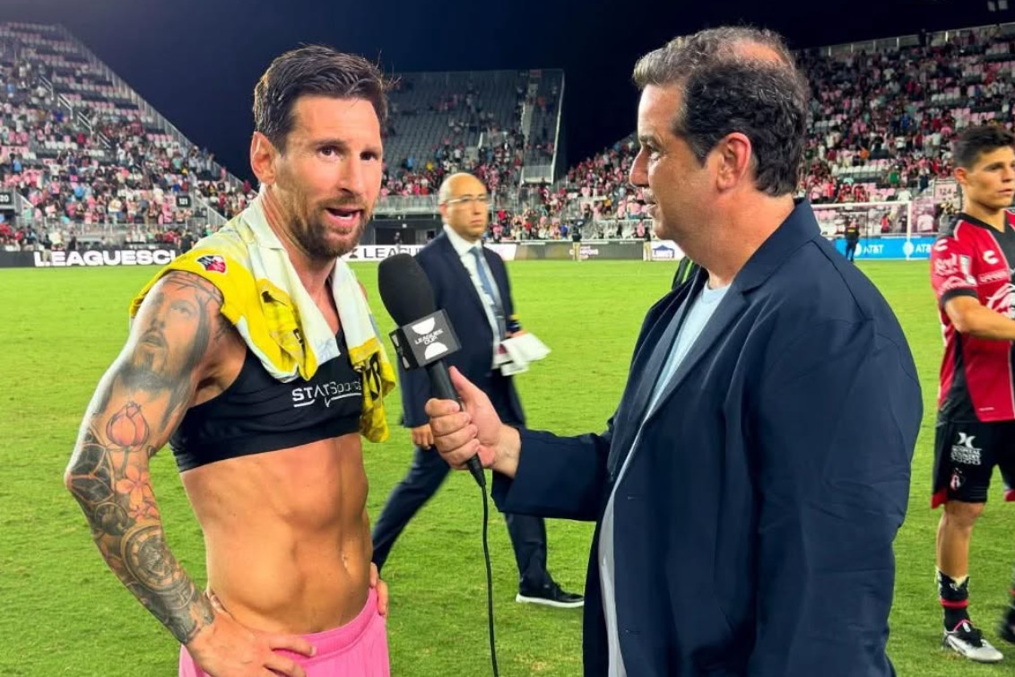 El periodista pringlense Andrés Agulla le hizo una nota a Lionel Messi