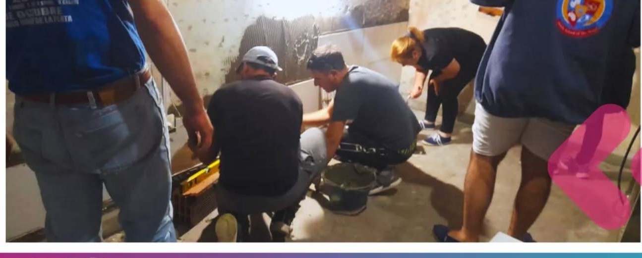 Mejoras en la cocina del club Leandro N. Alem