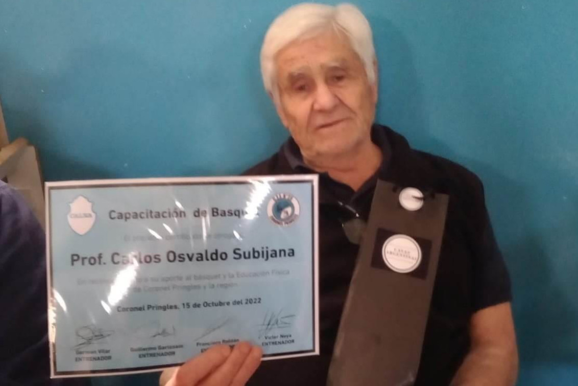 Carlos Subijana: una vida dedicada a promover la actividad física en Pringles