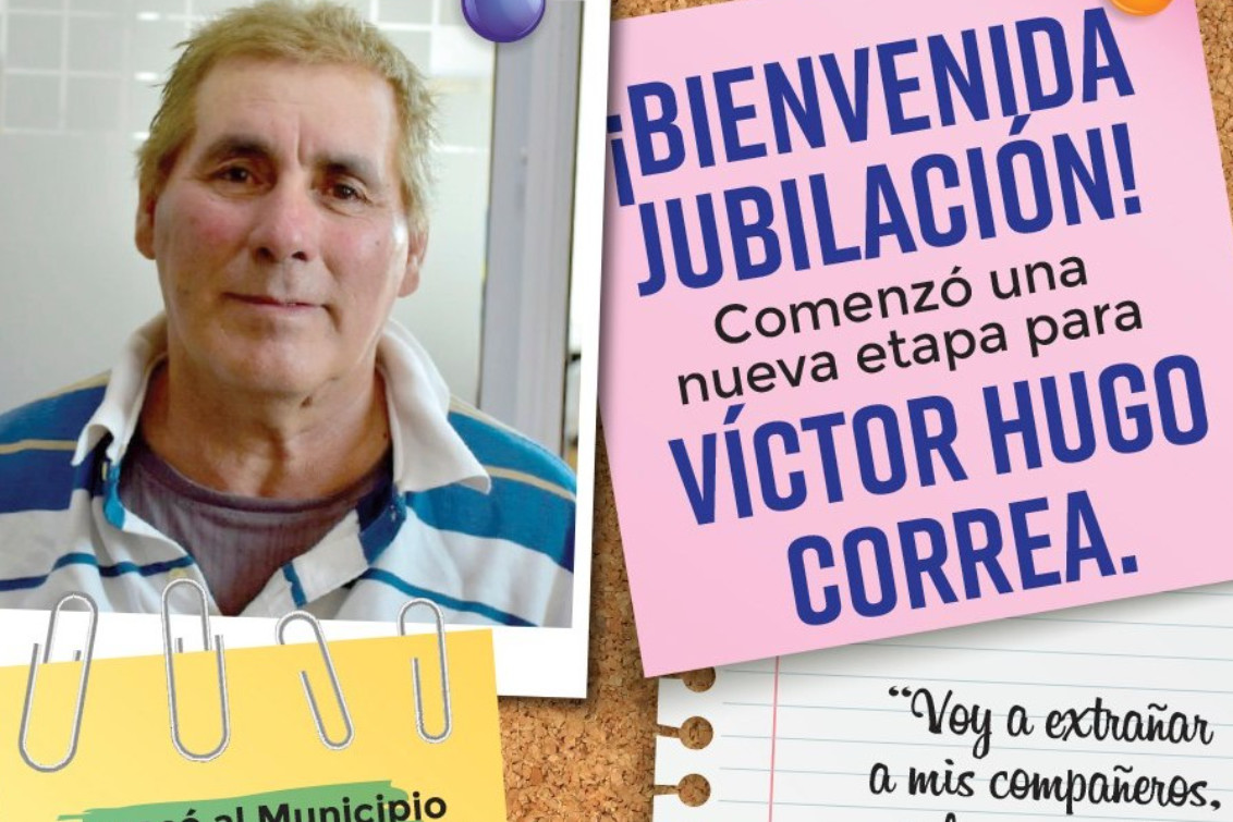  Víctor Hugo Correa se jubiló, tras 31 años de servicio en el Municipio