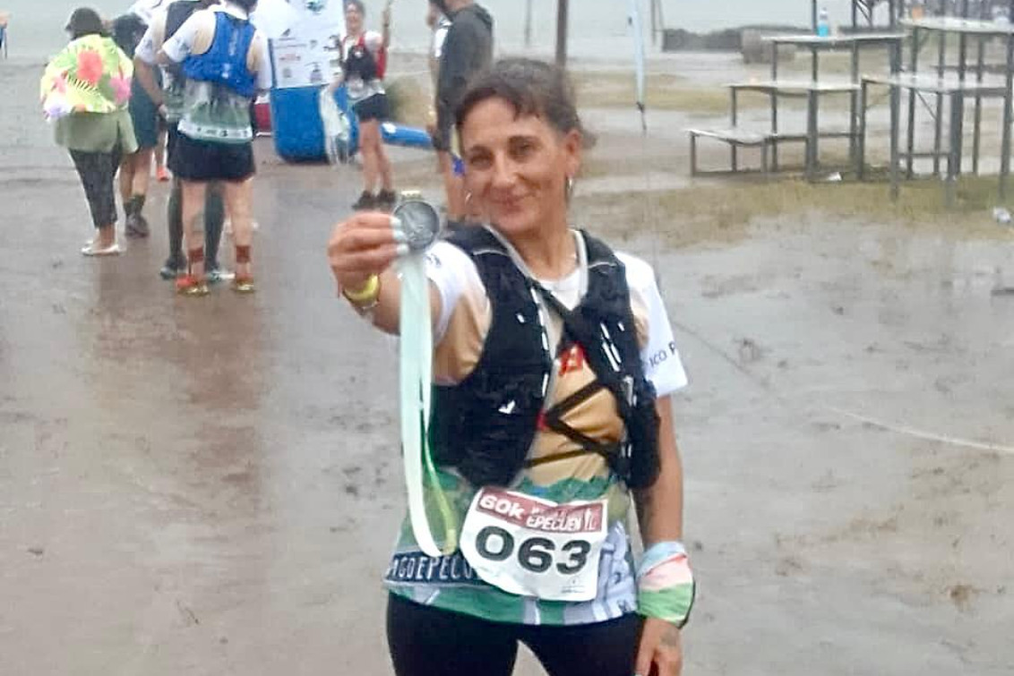 Rosana Robledo y Antonio Zárate en la Vuelta al Lago Epecuén 