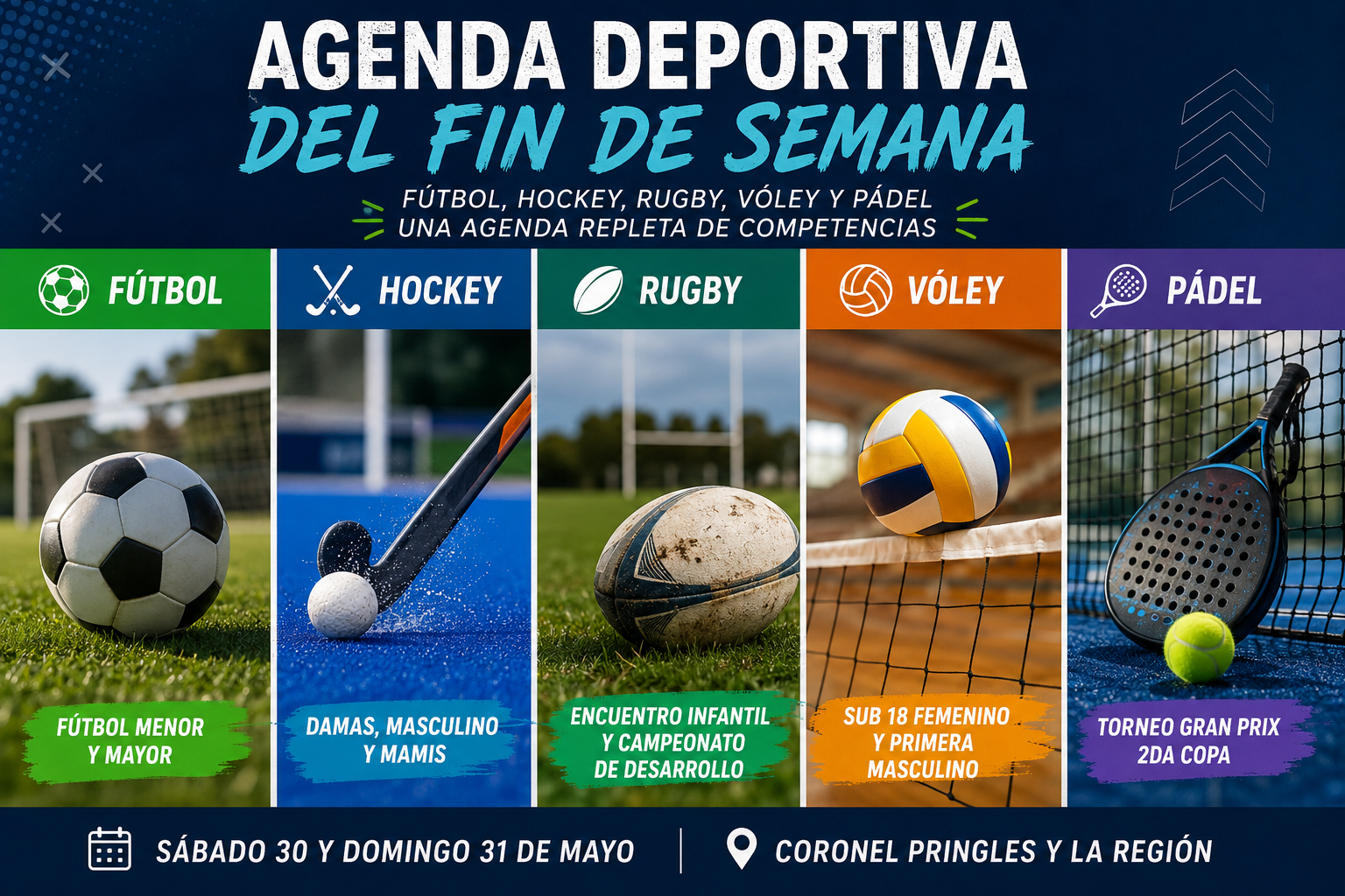  El deporte local sale a la cancha con una agenda repleta de competencias