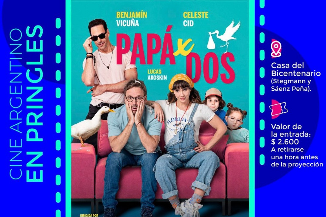 El Cine INCAA presenta la comedia “Papá x Dos” en Coronel Pringles