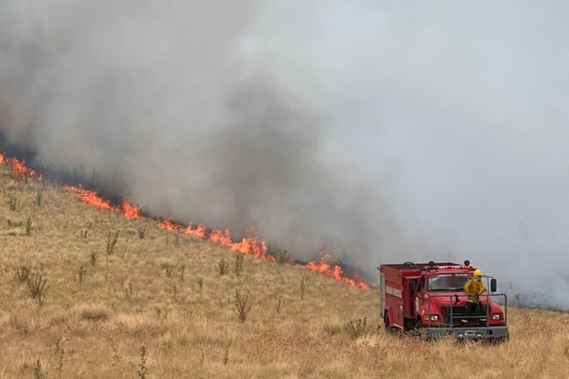  Un incendio de grandes dimensiones arrasó con unas 900 hectáreas en la zona de “La Gloria”