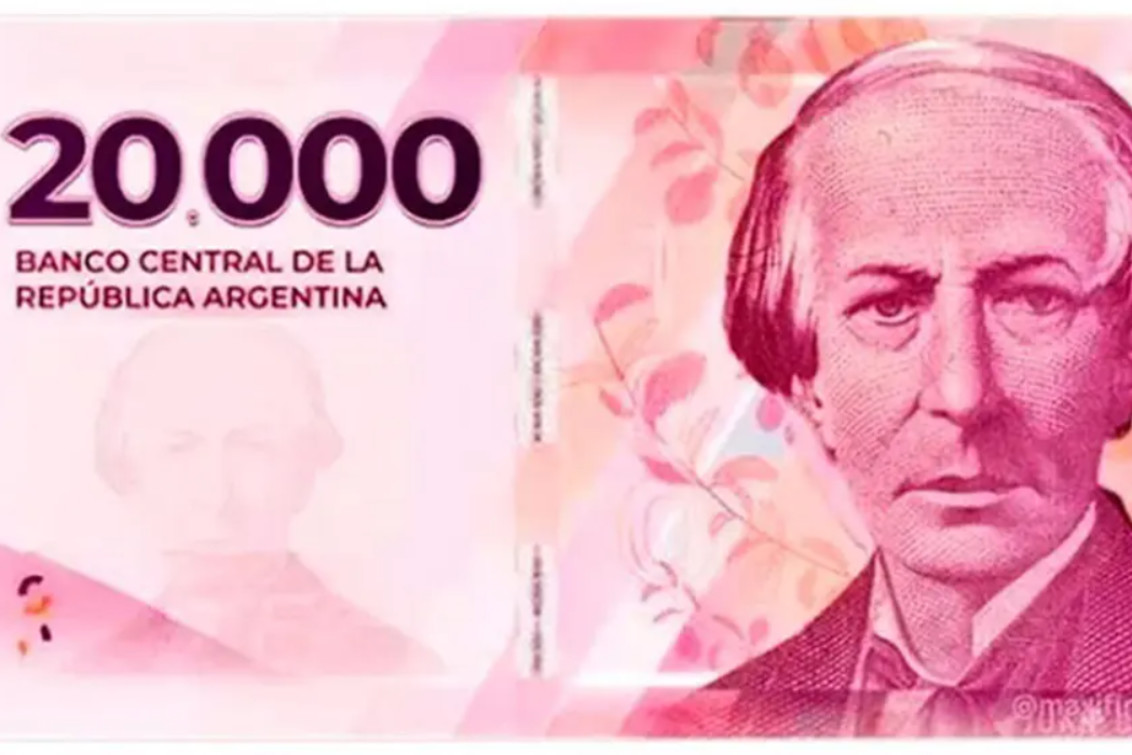 Llegó el billete de $20.000, comienza a distribuirse en noviembre 