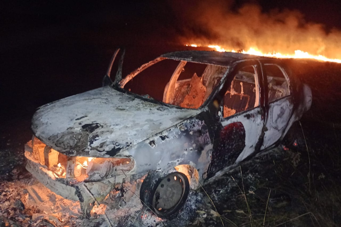  RUTA PROVINCIAL 72: Se incendió un automóvil 