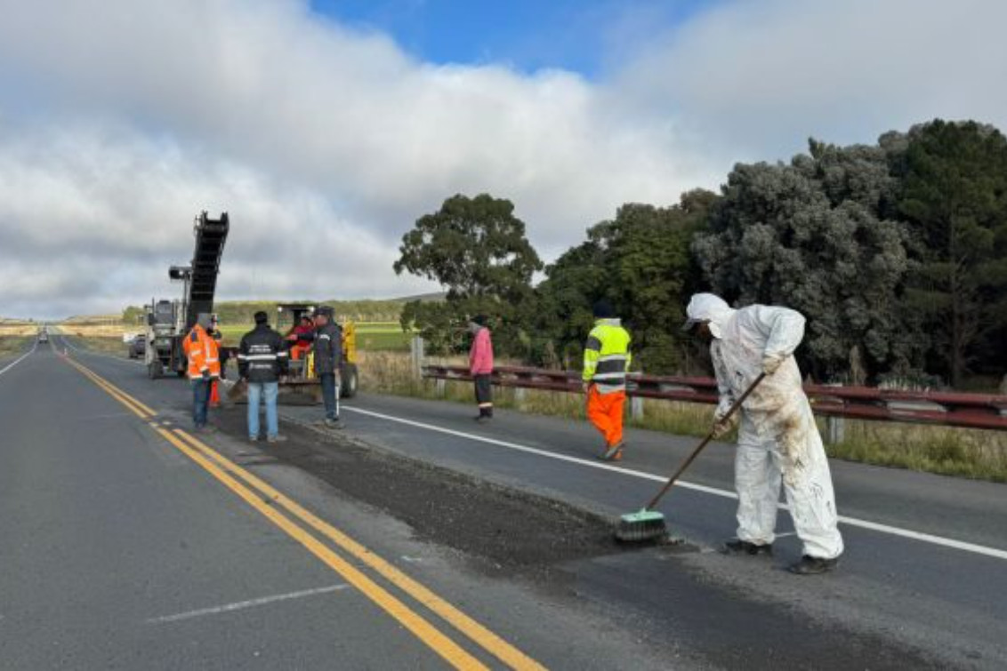 Inversión Provincial Vial: Se intensifican las obras de bacheo profundo en la Ruta 51