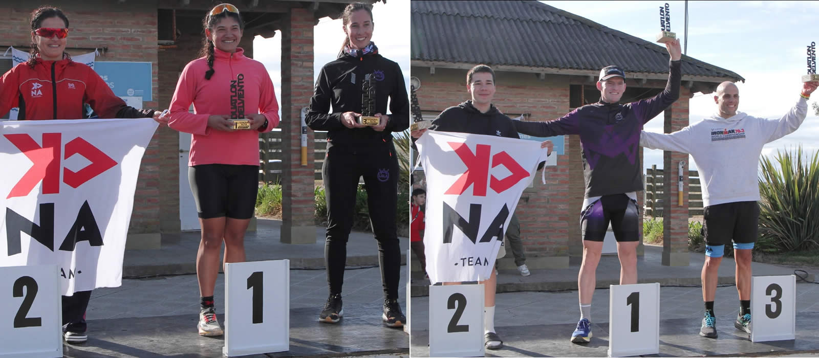 Andrea Cayssials y Gino Patti se subieron a lo alto del podio en el Duatlón del Viento