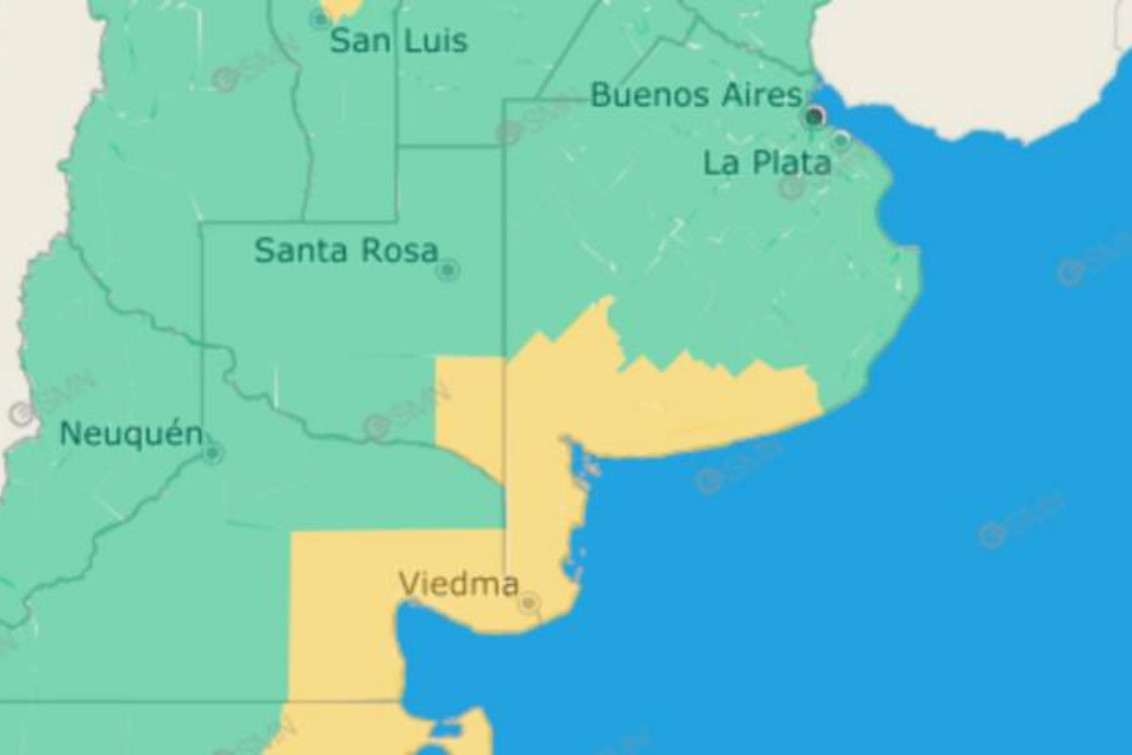 Alerta amarilla por vientos fuertes para las primeras horas del martes en Coronel Pringles 