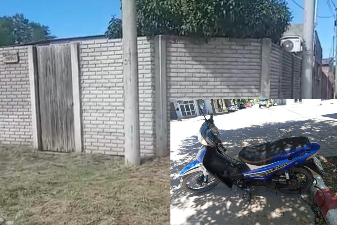   Le robaron la moto del patio y luego intentaron estafarla con un falso rescate