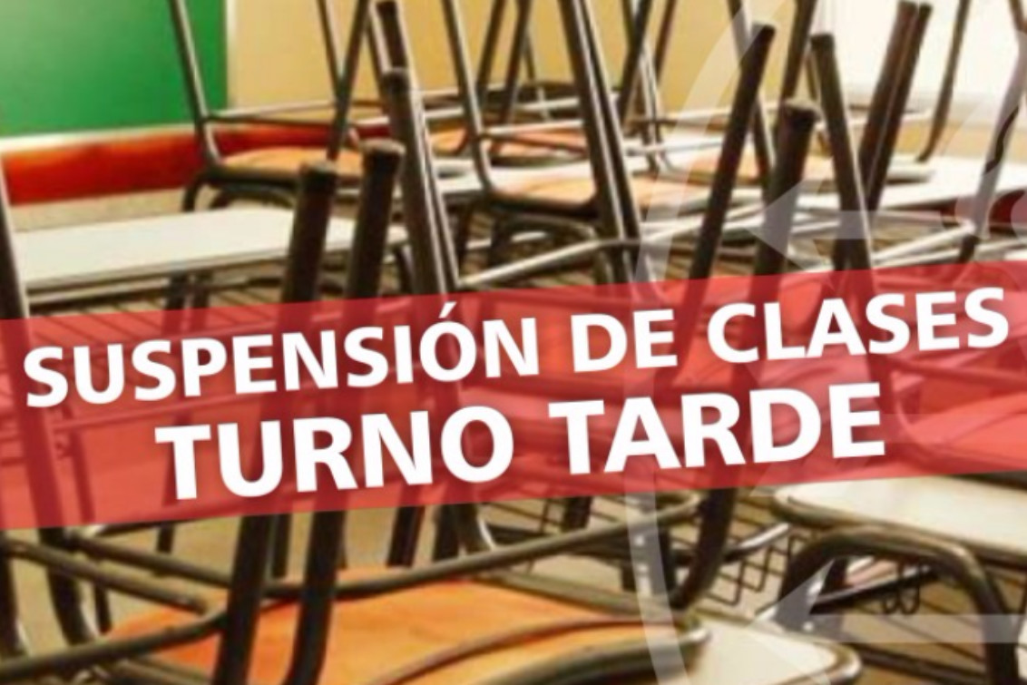   SE SUSPENDEN LAS CLASES EN EL TURNO TARDE Y VESPERTINO EN CORONEL PRINGLES 